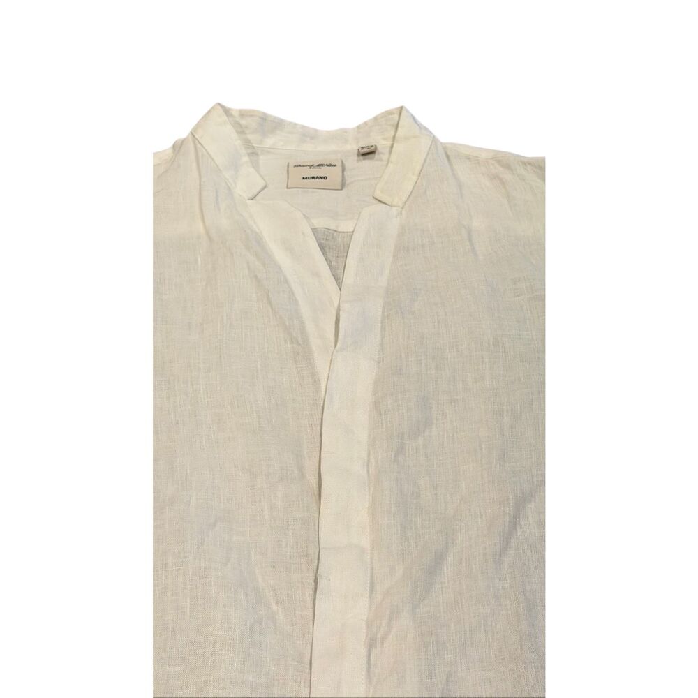 Murano Baird McNutt Linen Linen Button-Front Shirt size L - Picture 6 of 10